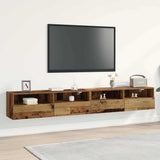 TV Wall Cabinet 2 pcs Old Wood 100 x 30 x 30 cm Engineered Wood 862189