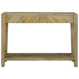 Console Table Natural Grey 110 x 30 x 80 cm Solid Mango Wood 42003316