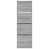 Shoe Cabinet with 4 Flip-Drawers Grey Sonoma 60x34x187.5 cm 3214376