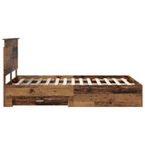 Bed Frame with Headboard Old Wood 120 x 190 cm Engineered Wood 3411339