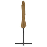 Cantilever Garden Parasol Taupe Polyester Fabric Large Rotatable 44631