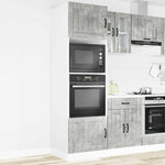 Oven Cabinets 2 pcs Lucca Concrete Grey Engineered Wood 3315045