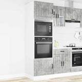 Oven Cabinets 2 pcs Lucca Concrete Grey Engineered Wood 3315045
