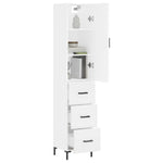 Highboard White 34.5x34x180 cm Engineered Wood 3198849