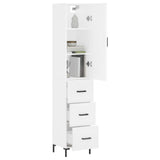 Highboard White 34.5x34x180 cm Engineered Wood 3198849