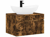 Bathroom Furniture Set Smoked Oak Engineered Wood 3404315