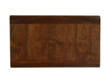 Solid Wood Floating Curved Chestnut Bedside, 2 Drawers, Dark Brown B2743P403237
