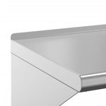 ZNTS Wall Shelf 100x45x31 cm Silver Stainless Steel 30272