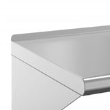 ZNTS Wall Shelf 100x45x31 cm Silver Stainless Steel 30272