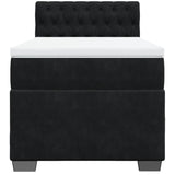Box Spring Bed with Mattress Black 90x200 cm Velvet 3286218
