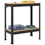 Workbench Black 81 x 41 x 91 cm Engineered Wood and Metal 42020132