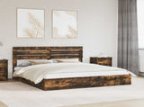 Storage Bed with Drawer Smoked Oak 180 x 200 cm Engineered Wood 3411552