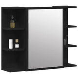 Mirror Cabinet Black Oak 80 x 20.5 x 64 cm Engineered Wood 862498