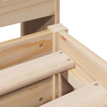 ZNTS Bed Frame without Mattress 180x200 cm Super King Solid Wood Pine 3323251