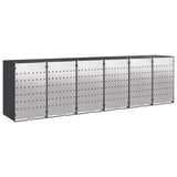 Wheelie Bin Storage for 6 Bins Anthracite 408 x 77.5 x 115.5 cm 3394782