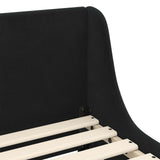 Children's Bed Frame with Headboard Black 90 x 200 cm Velvet 42010889