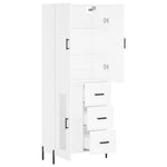 Highboard White 69.5x34x180 cm Engineered Wood 3195963