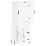 Highboard White 69.5x34x180 cm Engineered Wood 3195963