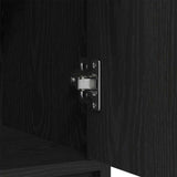 Sideboard with Drawers and Doors Black Oak 73x31x90 cm 861851
