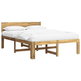 Double Bed Frame with Headboard ROSTOCK White 150 x 200 cm 3405463