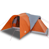 Family Tent Dome 6-Person Grey and Orange Waterproof 4009469