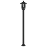 ZNTS Outdoor Floor Lamps 3pcs Black 120 cm Stainless Steel 4006388