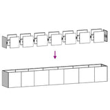 Planter Black 280x40x40 cm Cold-rolled Steel 860689