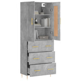 Highboard Concrete Grey 69,5x34x180 cm Engineered Wood 3199741