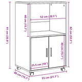 Rolling Cabinet Sonoma Oak 55x40x91 cm Engineered Wood 853184