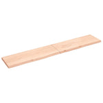 ZNTS Wall Shelf 220x40x cm Untreated Solid Wood Oak 363614