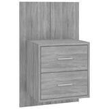 Bed Headboard with Cabinets Grey Sonoma Engineered Wood 3115690