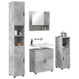 Bathroom Furniture Set Wall-mounted 4 pcs Concrete Grey 3392966