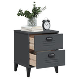 ZNTS Bedside Cabinet VIKEN Anthracite Grey Engineered Wood 374910