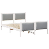 Bed Frame with Headboard Light Grey 160 x 200 cm Fabric 3394257
