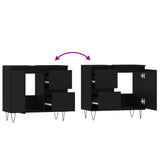 Bathroom Cabinet Black 65x33x60 cm Engineered Wood 831605