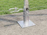 Hexagonal Fence with Concrete Base 25 x 1.2 m Galvanised Steel 3353803