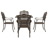 Garden Table Set 5 pcs Bronze Cast Aluminium 3334744