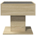 ZNTS Coffee Table with LED Sonoma Oak 50x50x45 cm Engineered Wood 847527