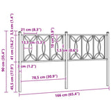 Metal Replace Headboard White 150 cm 376211