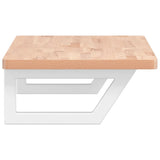 Basin Shelf Wall Mounted Steel and Solid Wood Beech 3302354