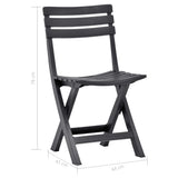 Folding Garden Chairs 2 pcs Plastic Anthracite 48787