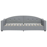 Daybed with Trundle without Mattress Light Grey 90x190 cm Single 3197599