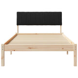 Bed frame Brown and black 100 x 200 cm Solid pine wood 878701