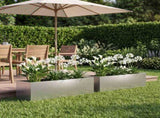 Garden Planter 2 pcs Silver 80 x 20 x 20 cm Galvanised Steel 8005173