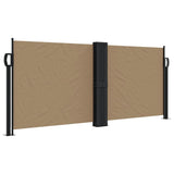 ZNTS Retractable Side Awning Taupe 100x1000 cm 4004694