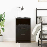Bedside Cabinet Black Oak 40 x 35 x 65 cm Engineered Wood 862741
