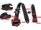 Retractable Adjustable Shoulder Seat Belt Universal 3 Point Safety Belts 37415062