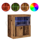 LED Sideboard Brown 60.5 x 37 x 67 cm Engineered Wood 863012