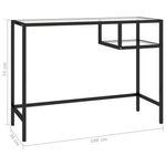 ZNTS Computer Desk Transparent 100x36x74 cm Glass 331621