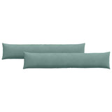 Sofa Pillows 2 pcs Sea Green 200 x 40 cm Corduroy Fabric 42013895